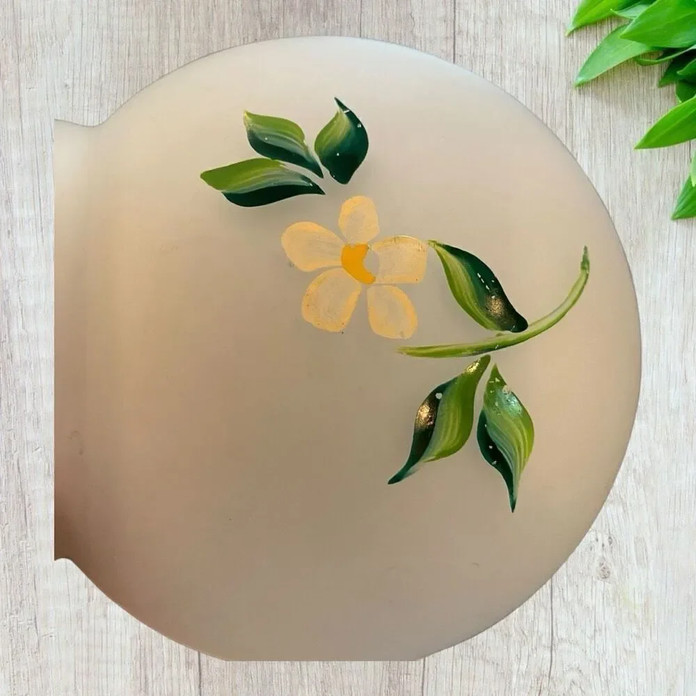 Vntg Hand Painted Strawberries Frosted Glass Juice Set 1950s Mid Century Modern